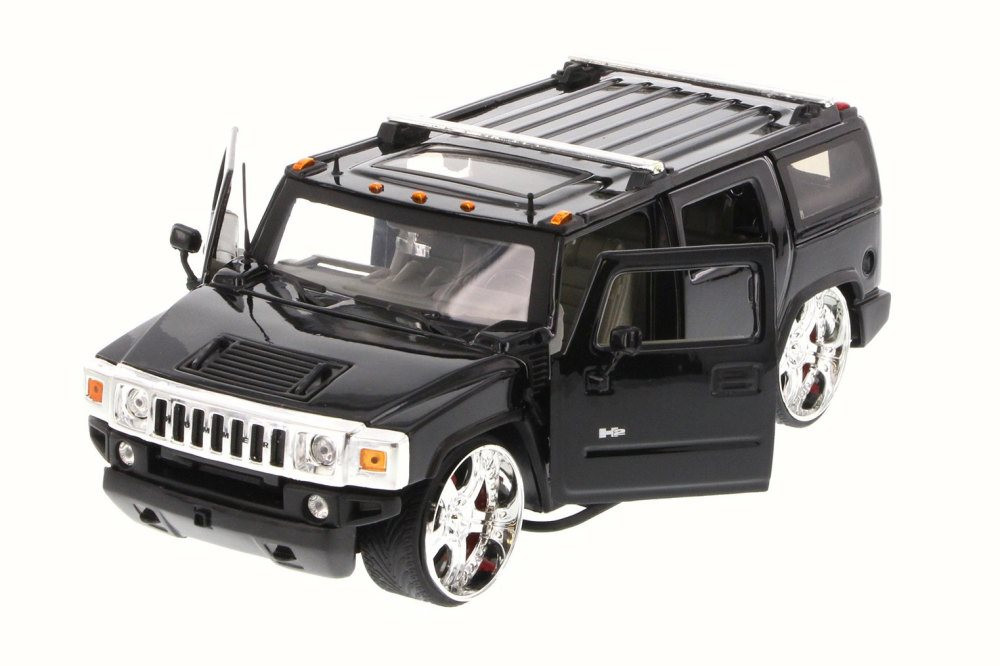 Hummer H2 SUV, Black - Jada 90403 - 1/24 Scale Diecast Model Toy Car