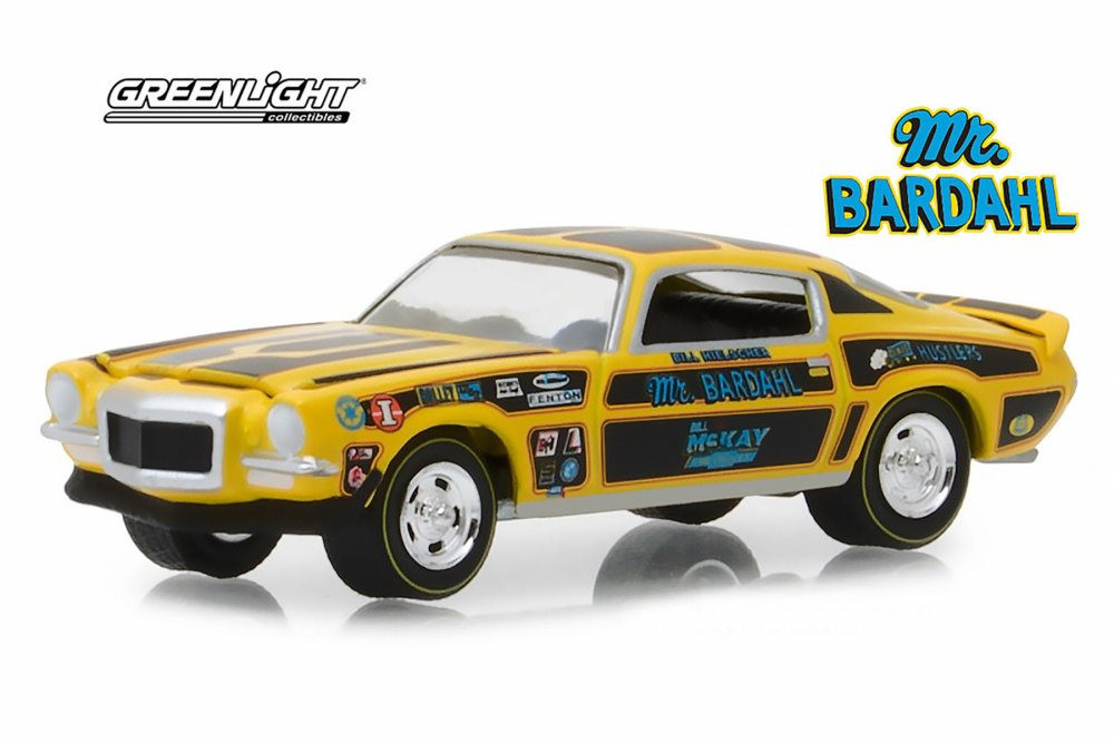 1970 Chevy Camaro, Mr. Bardahl - Greenlight 29989/48 - 1/64 scale Diecast Model Toy Car