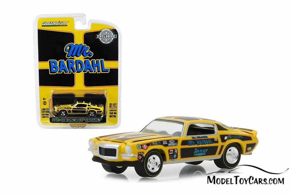 1970 Chevy Camaro, Mr. Bardahl - Greenlight 29989/48 - 1/64 scale Diecast Model Toy Car