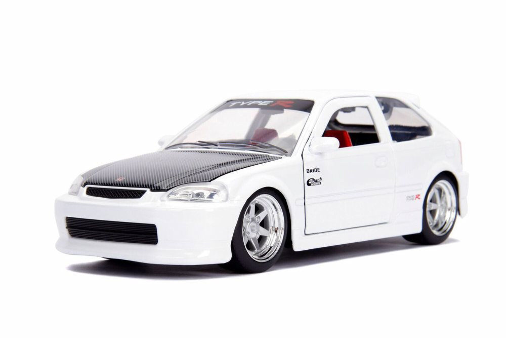 1997 Honda Civic Type R, White Jada 99772DP1 1/24 scale