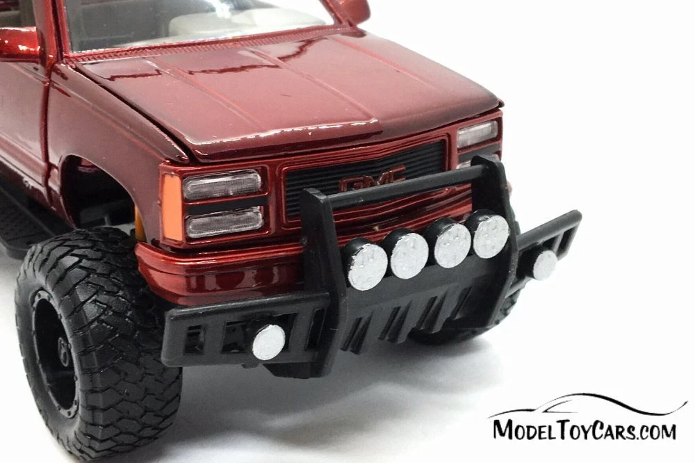 1992 GMC Sierra GT Pickup Truck, Red - Motor Max 79136R - 1/24 scale Diecast Model Toy Car