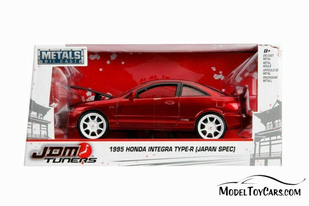 1995 Honda Integra Type-R (Japan Spec), Candy Red - Jada 30932 - 1/24 scale Diecast Model Toy Car