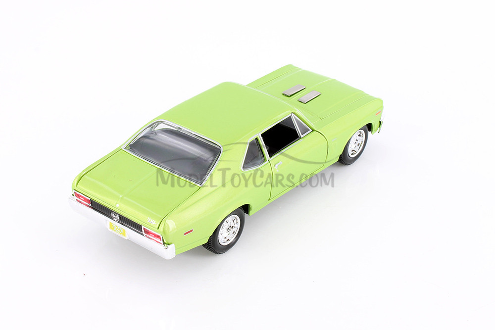 1970 Chevy Nova SS Coupe Hardtop, Green - Maisto 31262GN - 1/24 scale Diecast Model Toy Car