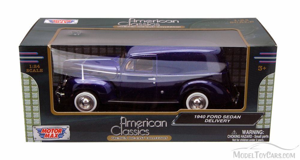 1940 Ford Sedan Delivery, Purple - Motormax 73250P - 1/24 Scale Diecast Model Car
