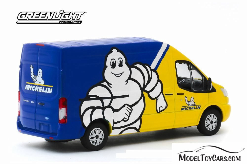 2019 Ford Transit LWB High Roof, Michelin Tires Greenlight 86175 - scale Diecast - ModelToyCars.com