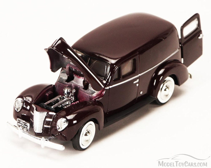 1940 Ford Sedan Delivery, Burgundy - Motormax 73250 - 1/24 Scale Diecast  Model Car