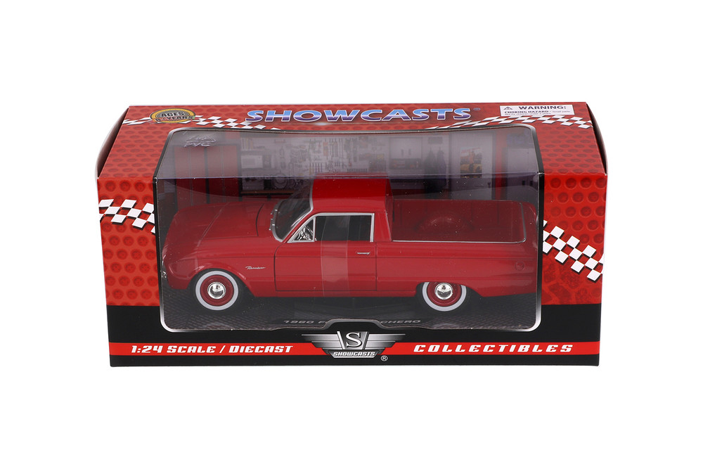 1960 Ford Ranchero Pickup Truck, Red - Motormax 79321 - 1/24 Scale Diecast Model Car