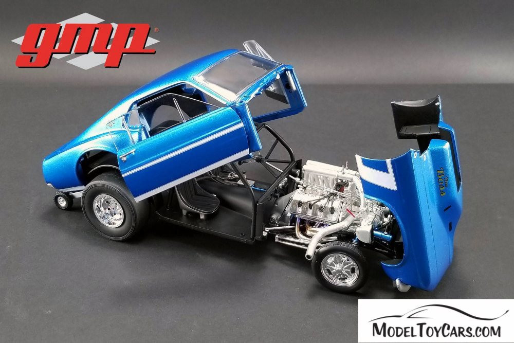 ミニカー GMP 1/18 Mr. Gasket Gasser Mustang 1969 Ford Mustang Gasser - The Boss Hardtop, Blue - GMP 18913 - 1