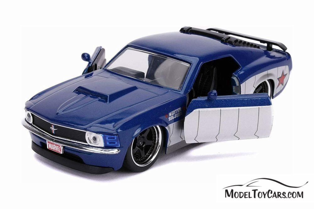 1970 Ford Mustang Boss, Winter Solider - Jada 31745 - 1/32 scale Diecast Model Toy Car