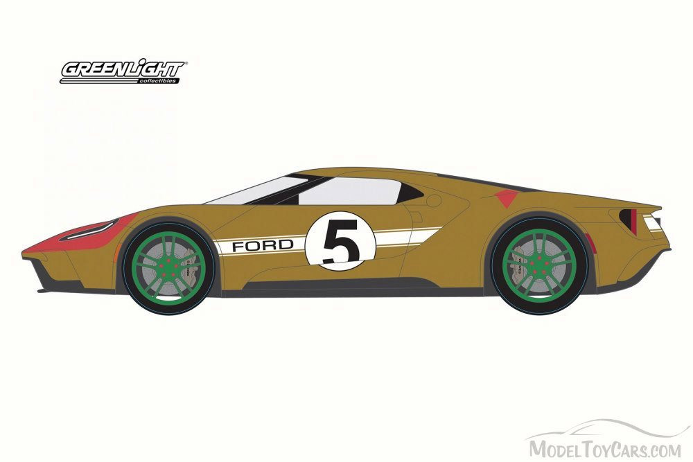 2017 Ford GT Tribute, Gold - Greenlight 13200/48 - 1/64 Scale Diecast Model Toy Car