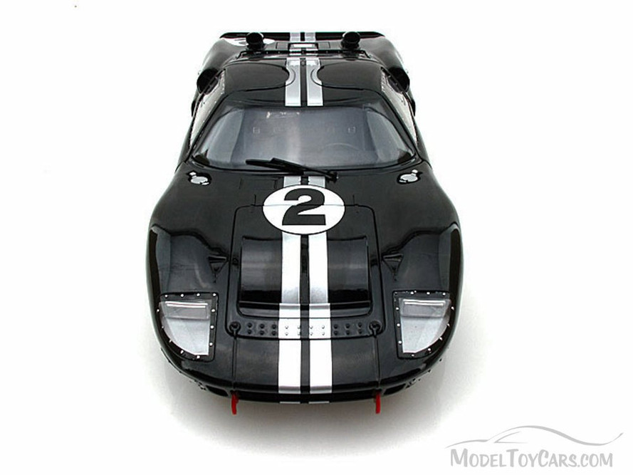1966 Ford GT-40 MK II #2, Black w/ Silver Stripes - Shelby SC408