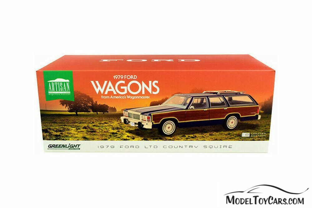 1979 Ford LTD Country Squire, Midnight Blue - Greenlight 19063 - 1