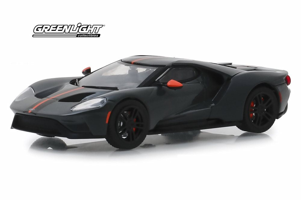 カーペンター／GT-γ160 サンライズカラー 2019 Ford GT Carbon Series, Black with Orange Stripes - Greenlight
