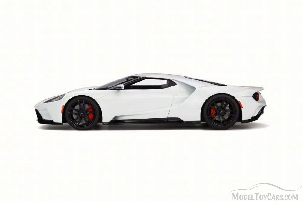 2017 Ford GT, White w/ Red - GT Spirit GT097 - 1/18 Scale Resin Collectible Vehicle Replica