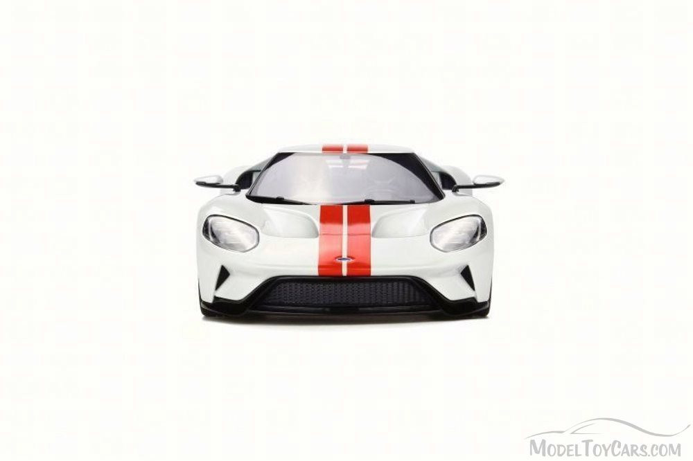 2017 Ford GT, White w/ Red - GT Spirit GT097 - 1/18 Scale Resin Collectible Vehicle Replica