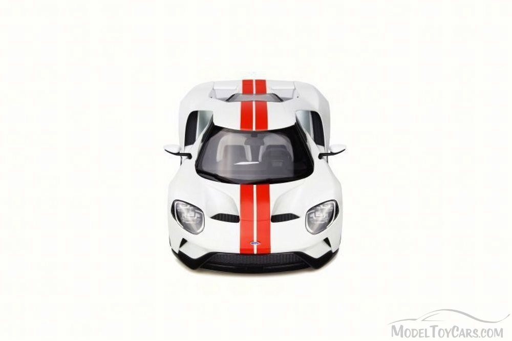 2017 Ford GT, White w/ Red - GT Spirit GT097 - 1/18 Scale Resin Collectible Vehicle Replica