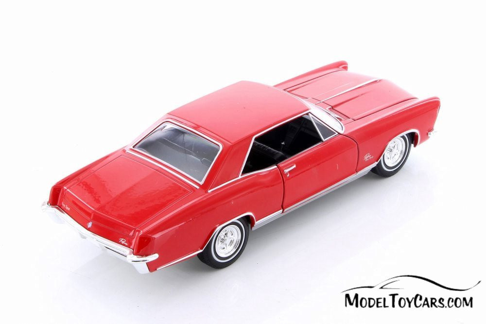 1965 Buick Riviera Grand Sport Hardtop, Red - Welly 24072WR - 1/24 scale Diecast Model Toy Car