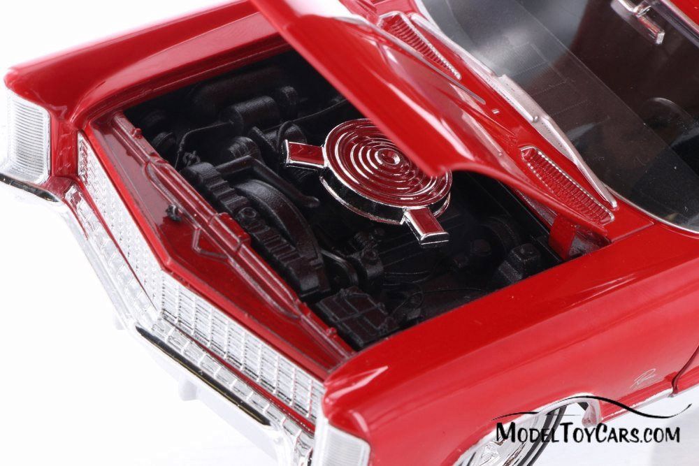 1965 Buick Riviera Grand Sport Hardtop, Red - Welly 24072WR - 1/24 scale Diecast Model Toy Car