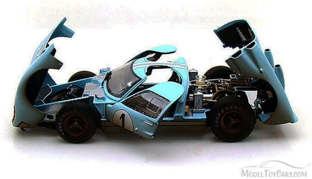 1966 Ford GT-40 MK II #1 w/ Dirt, Gulf Blue - Shelby