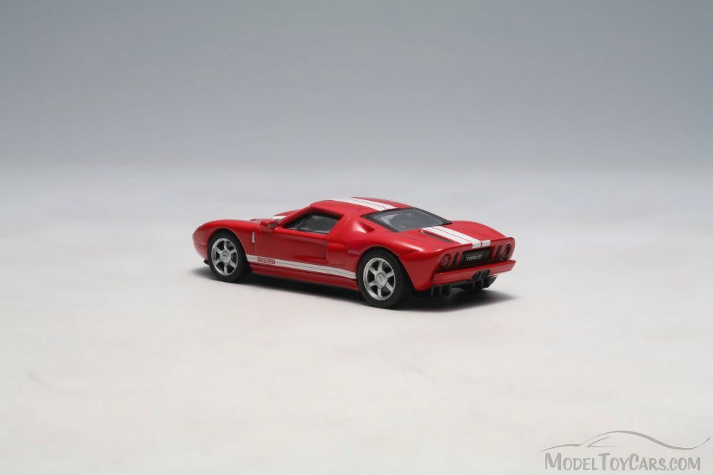 2004 Ford GT, Red w/ Stripes - Auto Art 20351 - 1/64 Scale Diecast