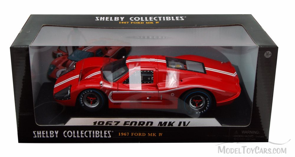 1967 Ford GT MK IV, Red/w White stripes - Shelby SC420R - 1/18