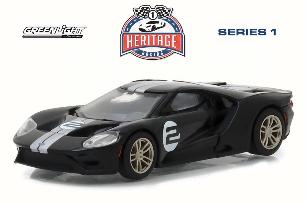 2017 Ford GT Tribute, Black - Greenlight 13200/48 - 1/64 Scale Diecast Model Toy Car