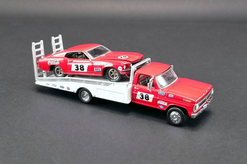 1969 Ford F-350 Ramp& #38 1969 Ford Mustang Trans Am,  51269 - 1/64 scale Diecast Model Toy Car