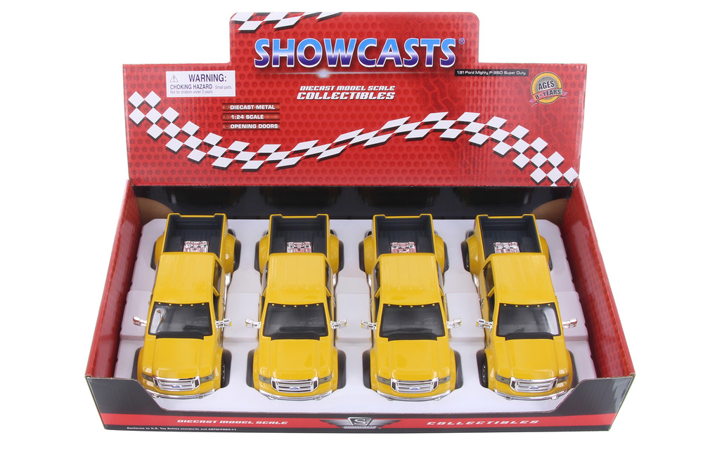 Ford Mighty F-350 Super Duty Pickup, Yellow - Showcasts 34213 - 1/31 Scale Diecast Model Toy Car