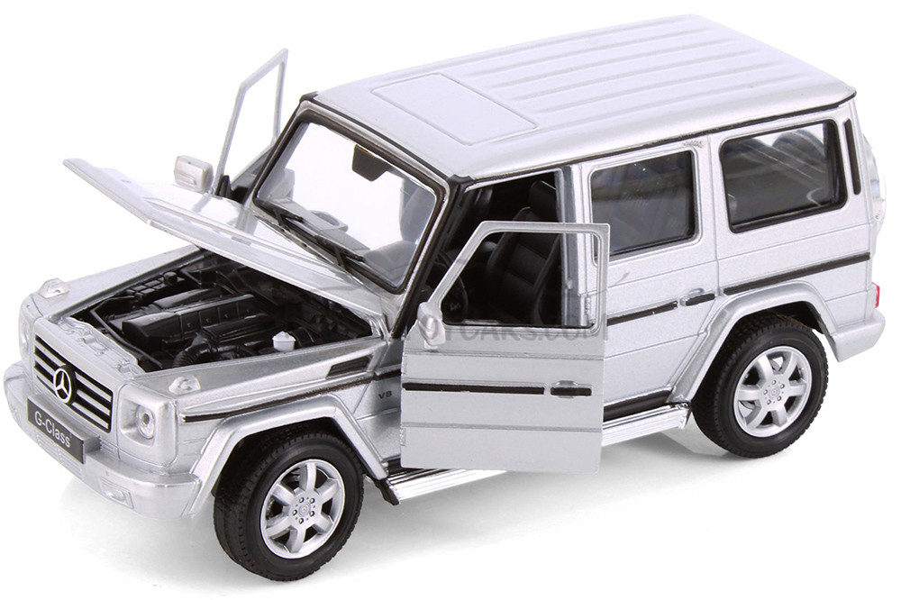 Mercedes-Benz G Class Wagon Hard Top, Silver - Welly 24012/4D - 1/24 scale Diecast Model Toy Car