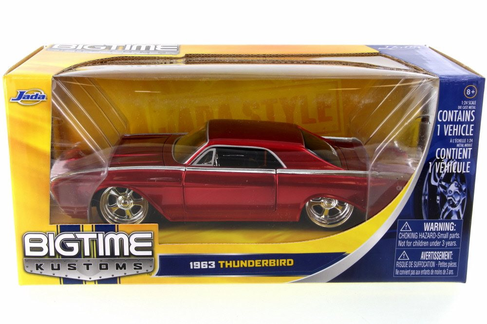 Jada/'63Fordフォード ThunderBirdサンダーバード 1/24 JADA DUB OLDSKOOL 1963 FORD THUNDERBIRD BLUE 1:24 DIECAST