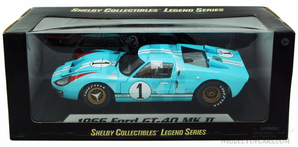 1966 Ford GT-40 MK II #1, Gulf Blue w/ White Stripes - Shelby