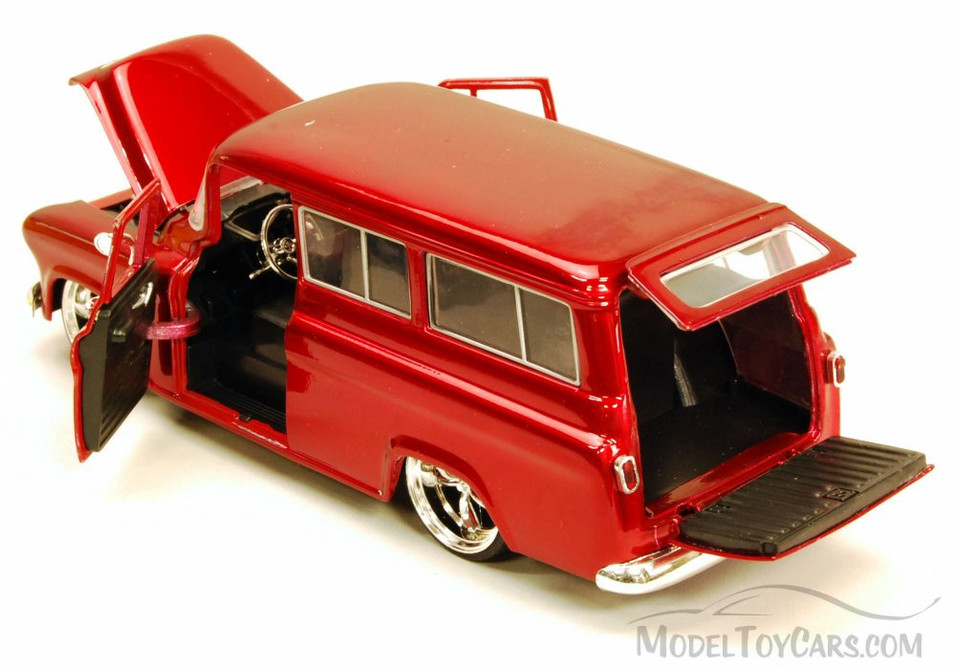 1957 Chevy Suburban, Red - Jada Toys Bigtime Kustoms 50267 - 1/24