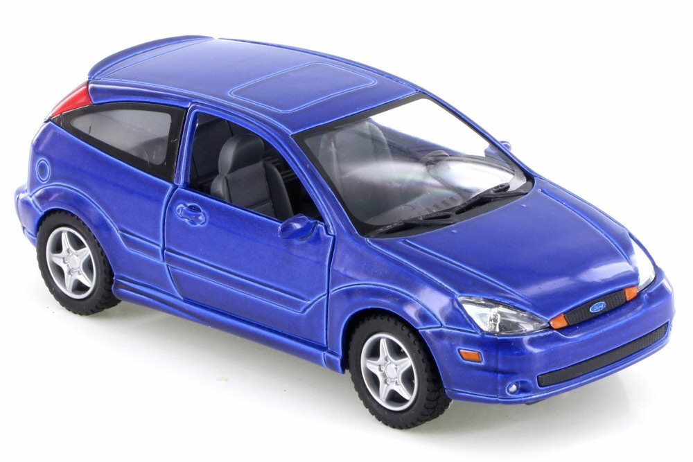 2002 Ford SVT Focus, Blue - Kinsmart KT5082D - 1/34 Scale Diecast Model Toy Car