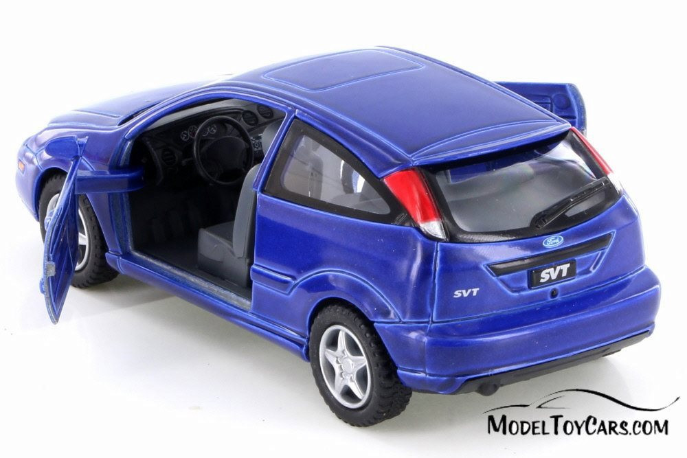 2002 Ford SVT Focus, Blue - Kinsmart KT5082D - 1/34 Scale Diecast Model Toy Car