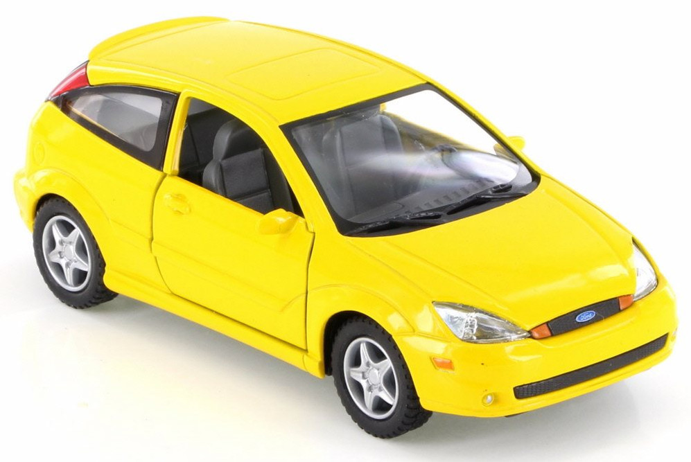2002 Ford SVT Focus, Yellow - Kinsmart KT5082D - 1/34 Scale