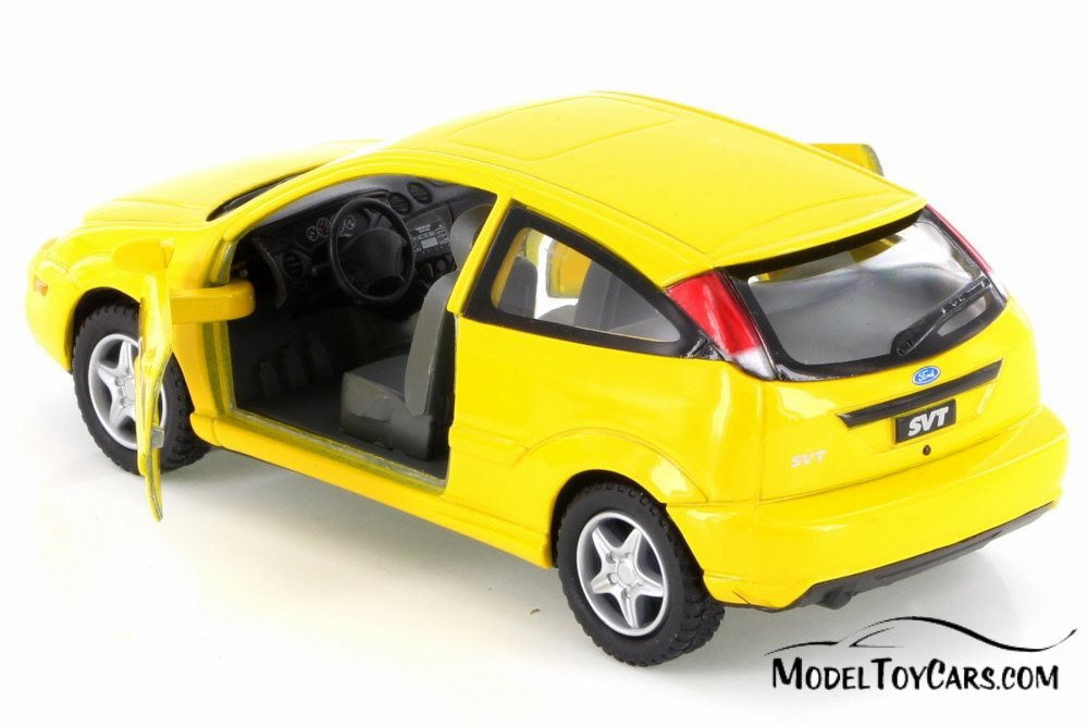 2002 Ford SVT Focus, Yellow - Kinsmart KT5082D - 1/34 Scale