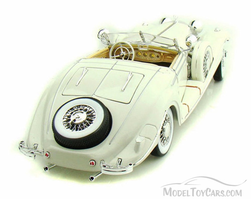 1936 Mercedes Benz 500K Typ Roadster Convertible, White - Maisto