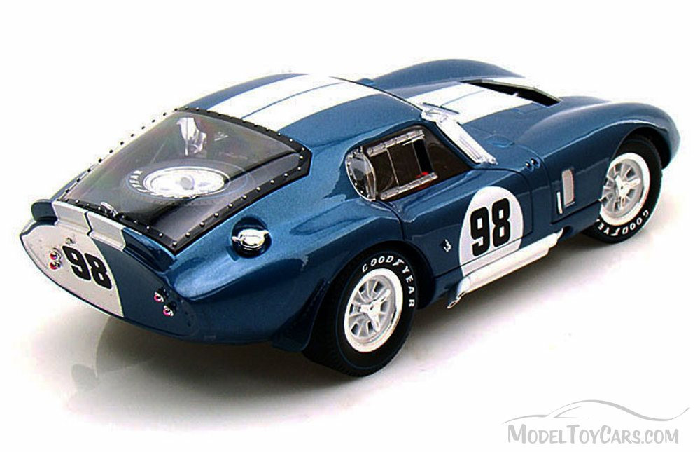 1965 Shelby Cobra Daytona Coupe #98, Blue w/ White Stripes - Shelby  SC130 - 1/18 Scale Diecast Model Toy Car