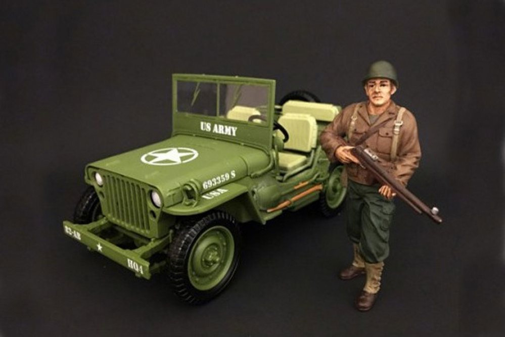 WWII US ARMY Soldier #2, American Diorama 77411 - 1/18 Scale Hand Painted Figure