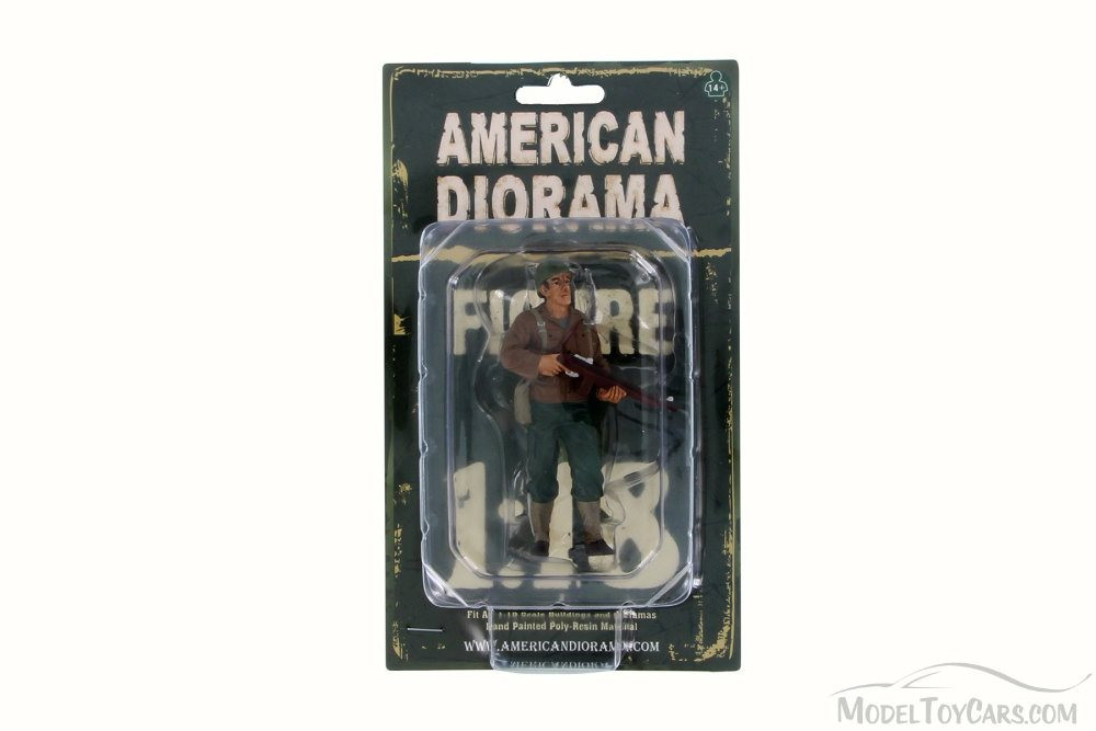 WWII US ARMY Soldier #2, American Diorama 77411 - 1/18 Scale Hand Painted Figure