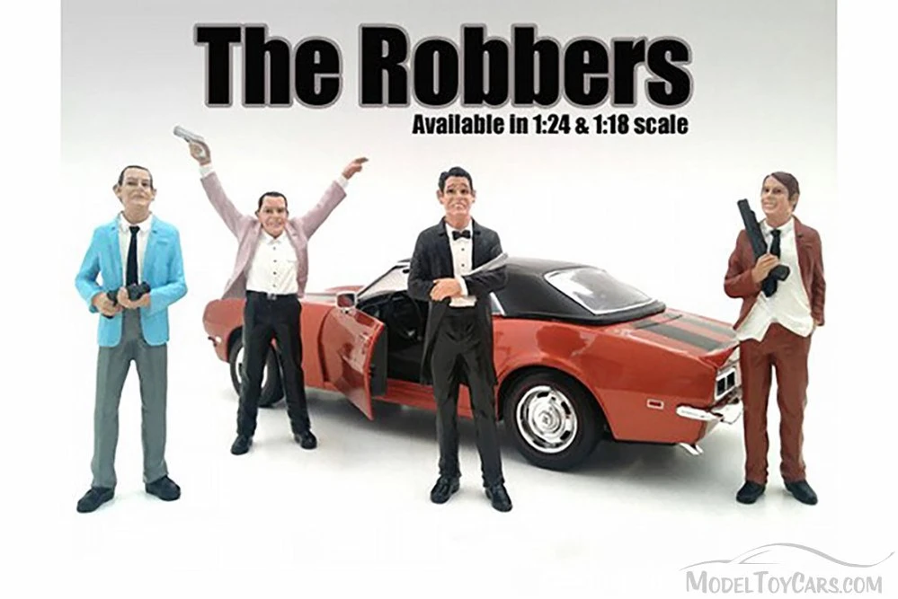 The Robbers Robber II, Turquoise-American Diorama 23922- 1:24 Scale Hand Painted Diorama Accessory