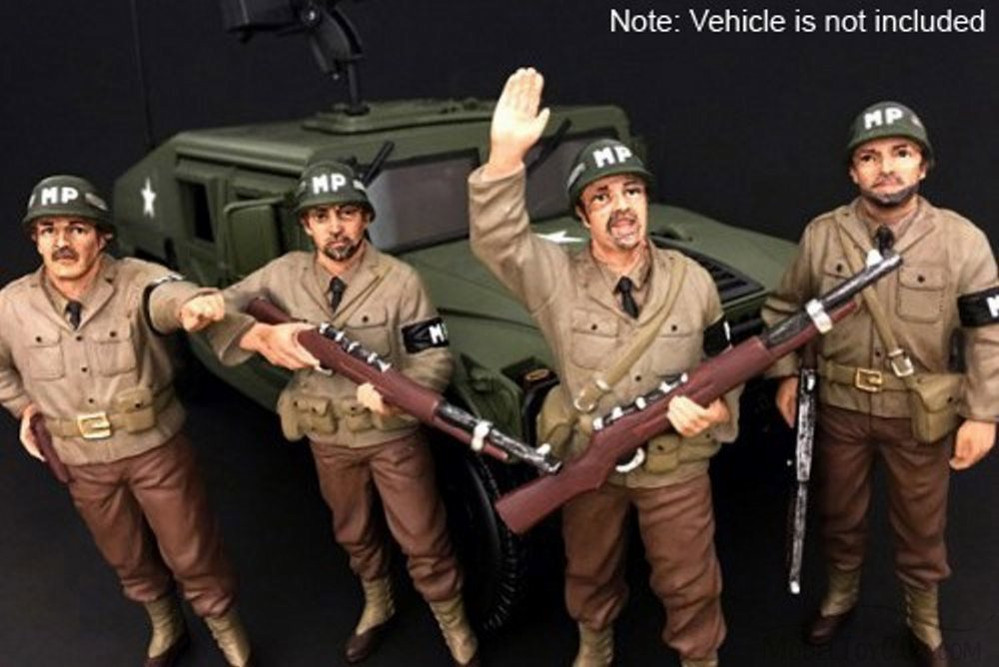 WWII Military Police Figure #1 - American Diorama 77414 - 1/18 Scale Diecast Model Toy Car