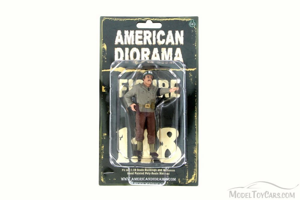 WWII Military Police Figure #2 - American Diorama 77415 - 1/18 Scale Diecast Model Toy Car