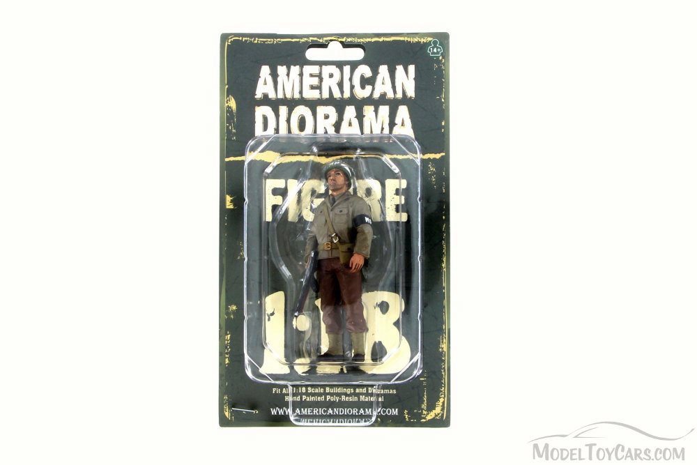 WWII Military Police Figure #3 - American Diorama 77416 - 1/18 Scale Diecast Model Toy Car