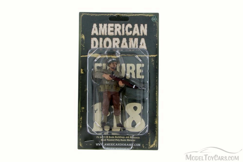 WWII Military Police Figure #4 - American Diorama 77417 - 1/18 Scale Diecast Model Toy Car