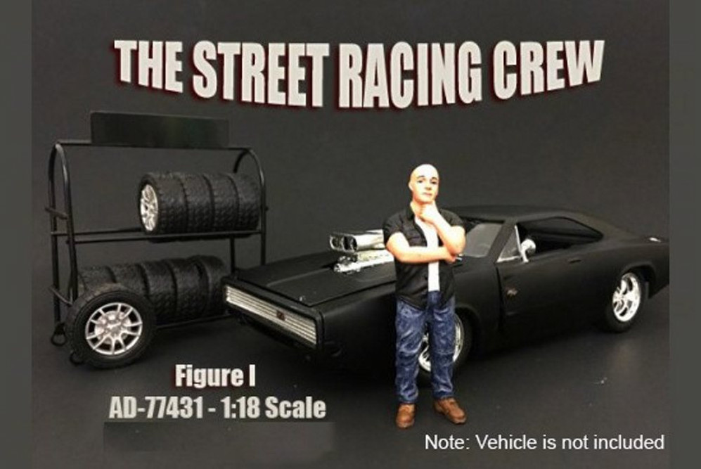 Street Racing Crew Figure #1 - American Diorama 77431 - 1/18 Scale Diecast Model Toy Car