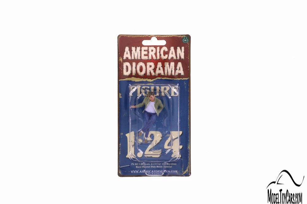 Sitting Lovers Figure I, Blue & Green - American Diorama 38330 - 1/24 Figurine - Diorama Accessory