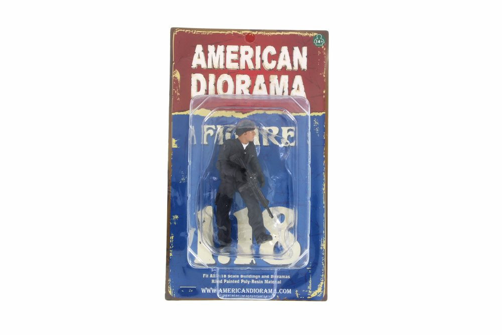 SWAT Team Rifleman Figurine, American Diorama 77420 - 1/18 Scale Figurine Hobby Accessory
