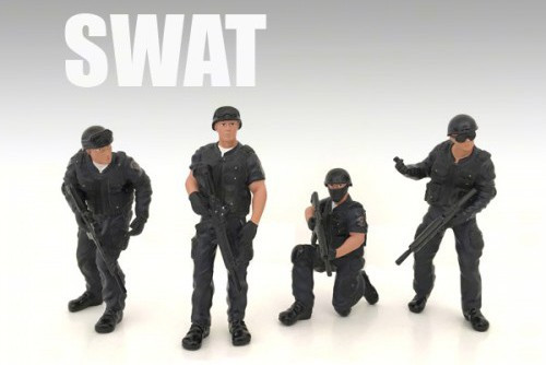 SWAT Team Rifleman Figurine, American Diorama 77420 - 1/18 Scale Figurine Hobby Accessory