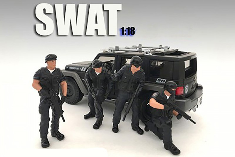 SWAT Team Flash Figurine, American Diorama 77419 - 1/18 Scale Figurine Hobby Accessory